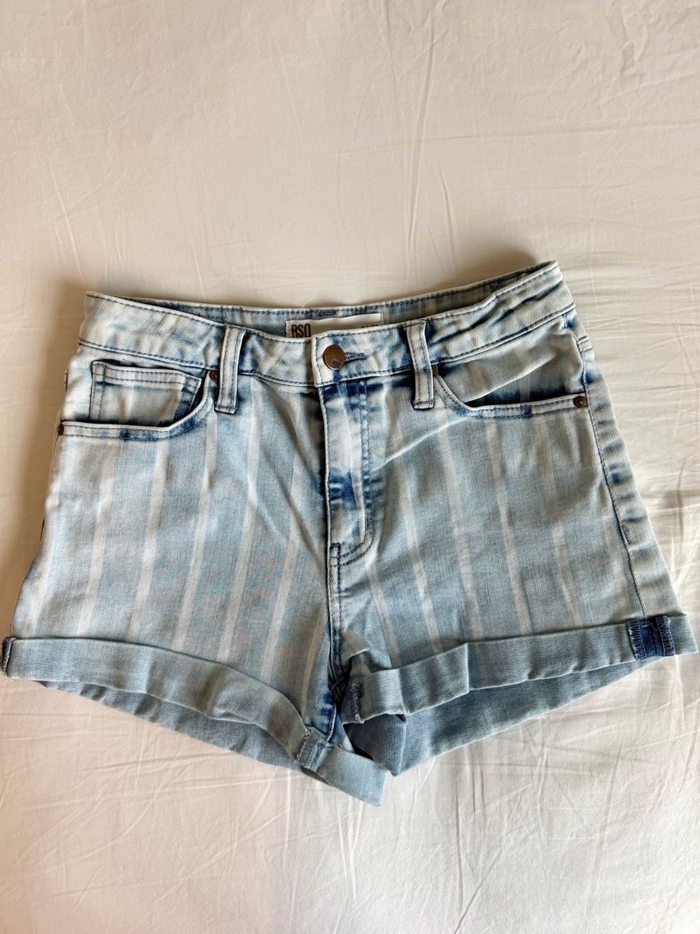 RSQ Striped Women’s Denim Shorts Size